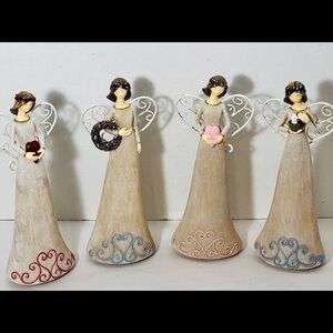 Set of 4 8” Angels Figurines By Valerie Parr Hill